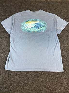 Coastal Classics Catalina Surf Shop California Vintage Style Blue T-Shirt XL